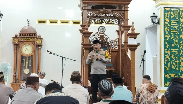 Safari Ramadhan di Masjid Al Furqon, Kapolres Bangka Selatan Ingatkan Warga Jaga Kamtibmas