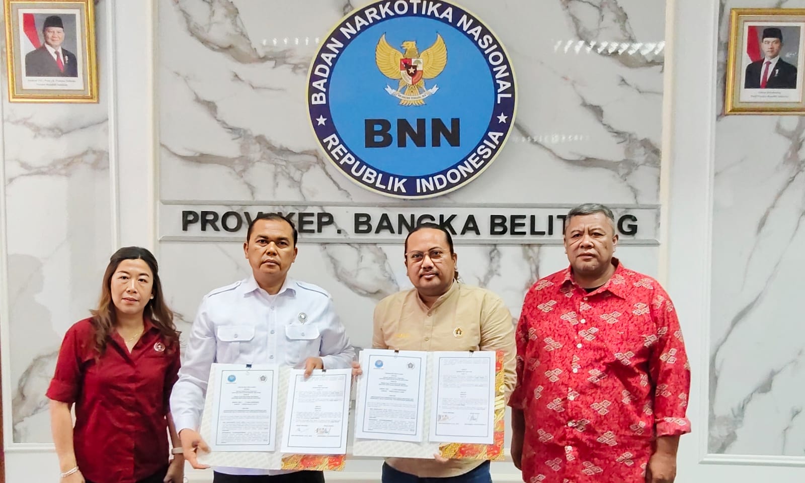 Teken PKS P4GN, BNNP Babel Libatkan PWI, APDESI dan Karang Taruna Berantas Peredaran Narkoba