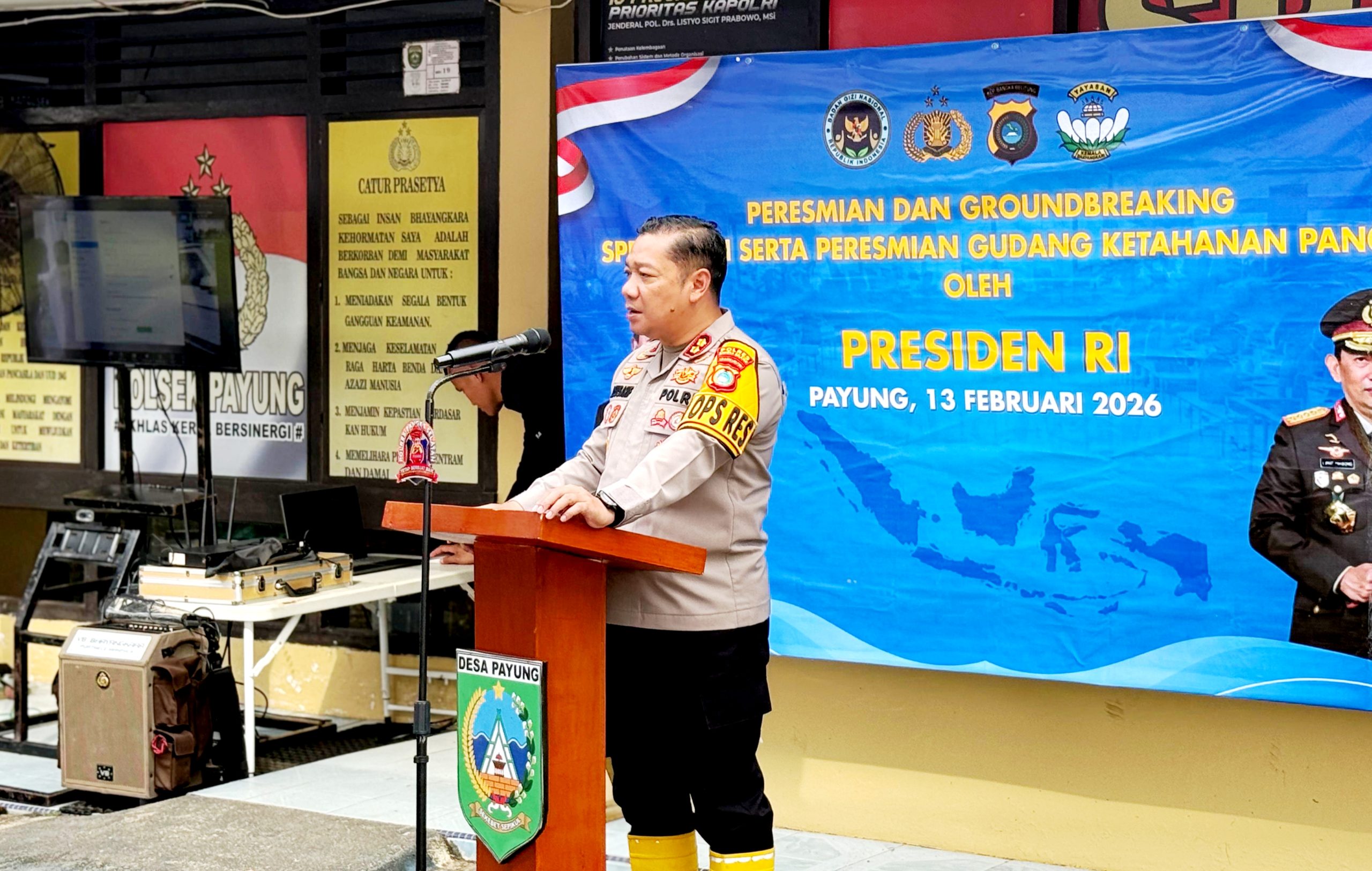 Dukung Program MBG, Polres Basel Ground Breaking dan Launching SPPG di Desa Payung