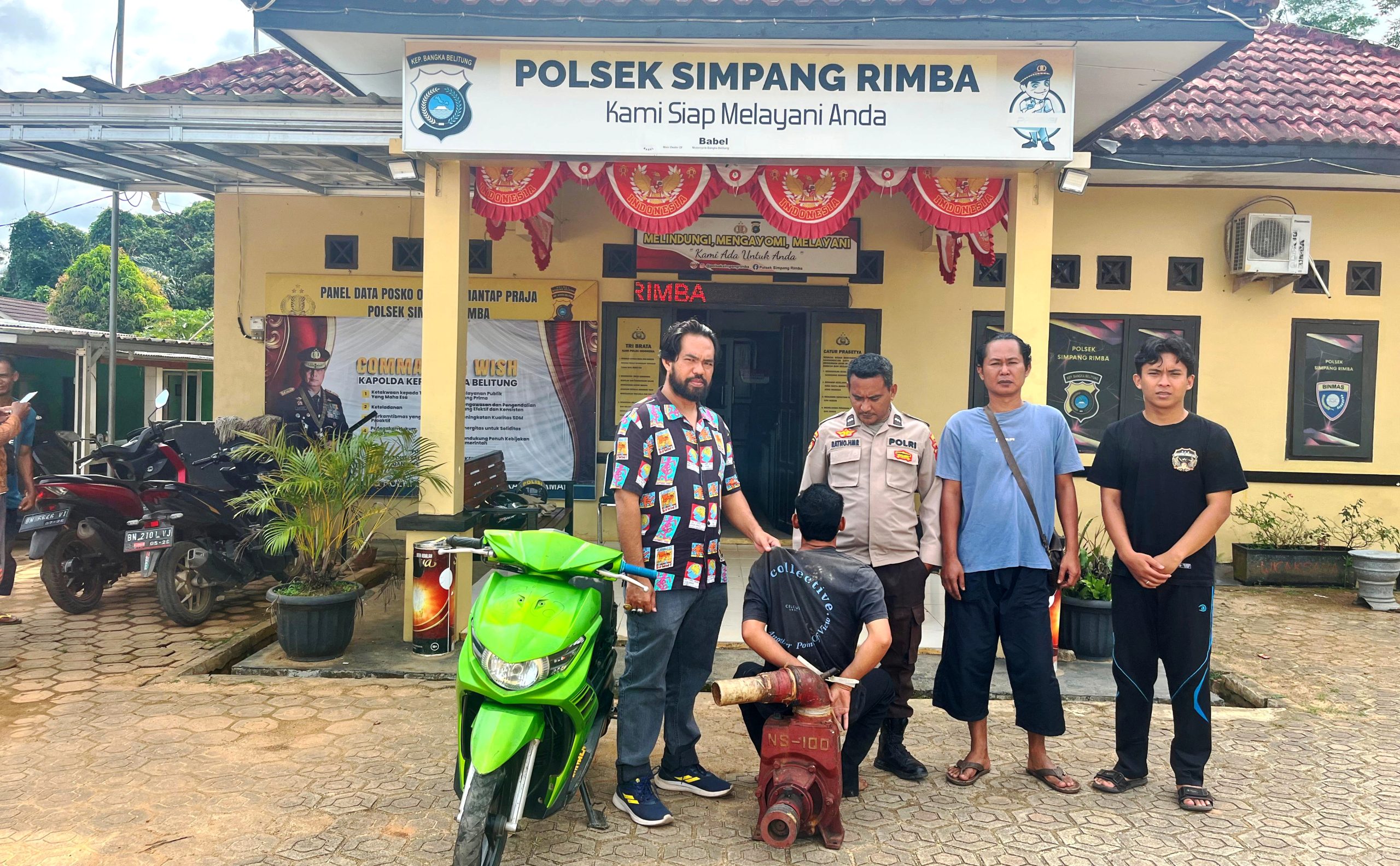 Kepergok Warga Saat Angkut Mesin, Pencuri Pompa Air di Desa Permis Dibekuk Polisi