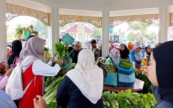 DLH Basel Gaungkan Gerakan Minim Sampah Lewat Bagi Sayur Gratis Tanpa Kantong Plastik