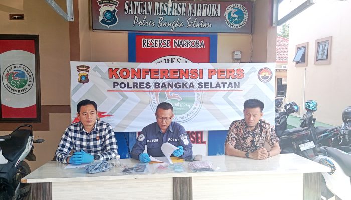 Polisi Ungkap 3 Pengedar Sabu di Bangka Selatan Terhubung Jaringan Sumsel