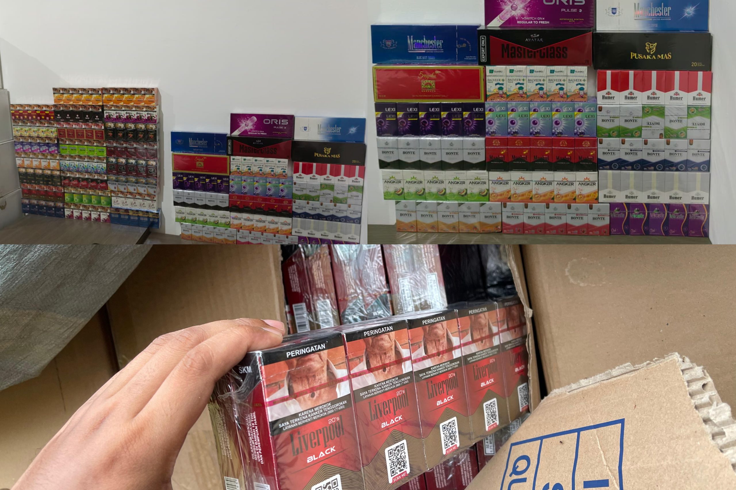 Truk Misterius Ditinggal Pemilik, Polres Belitung Bongkar 1,9 Juta Batang Rokok Ilegal Siap Edar