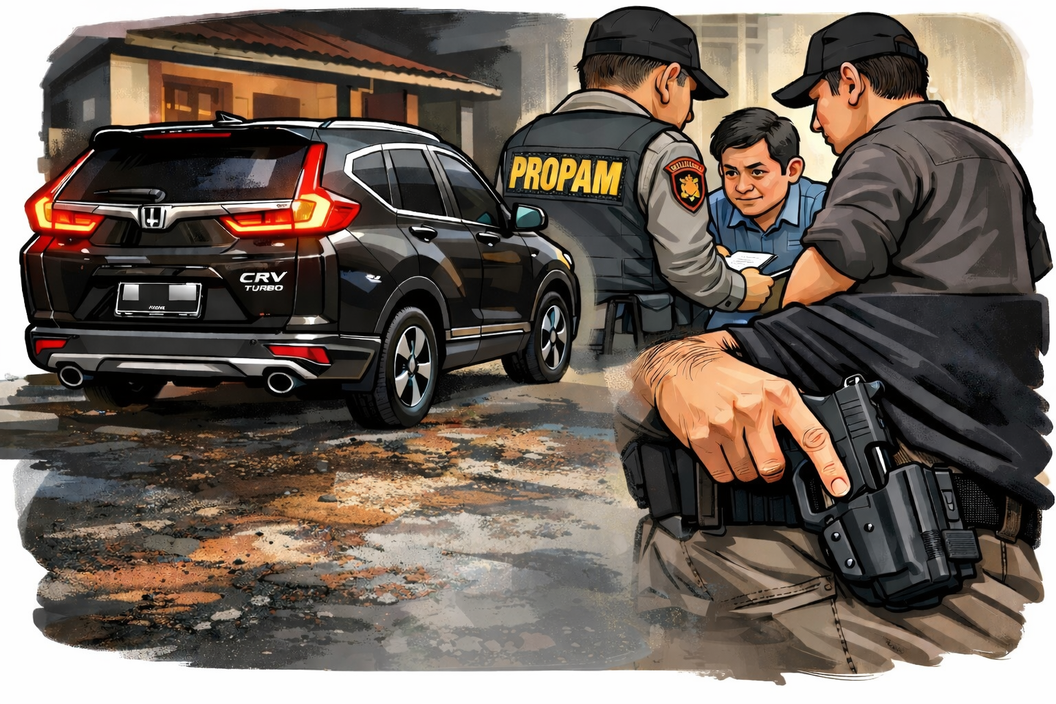 Jejak CRV Turbo di Kasus Pengeroyokan Eks Dirut RSUD Basel: Mobil Dinas atau Kendaraan Pribadi?