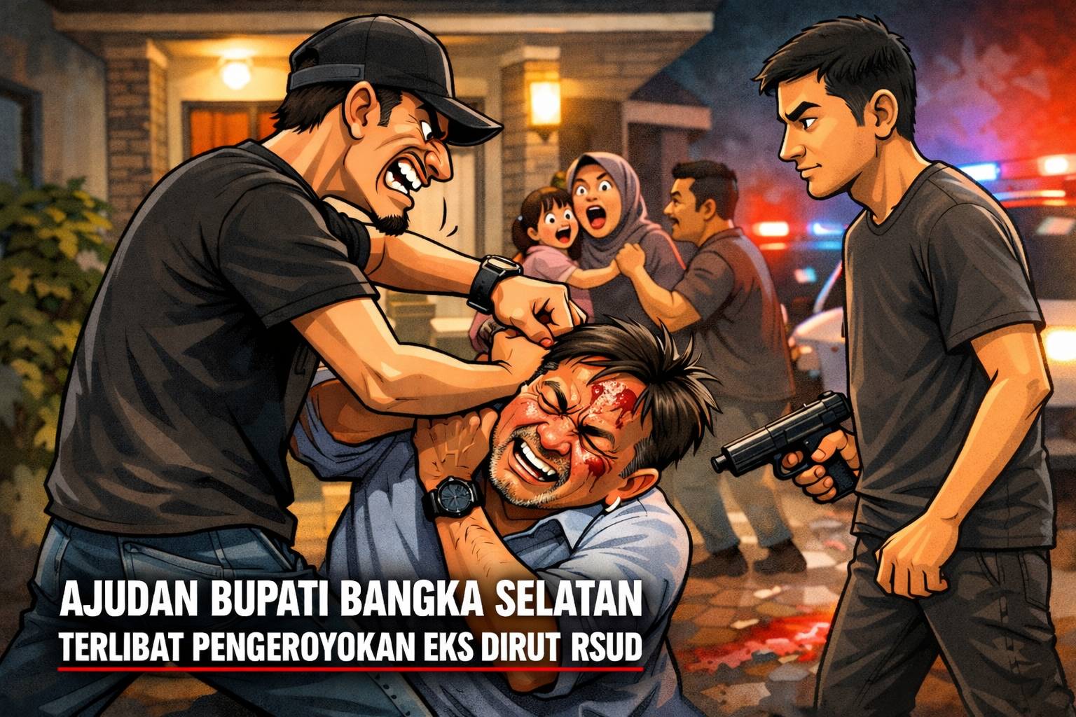 Ajudan Bupati Bangka Selatan Inisial R Diduga Terlibat Pengeroyokan Eks Dirut RSUD