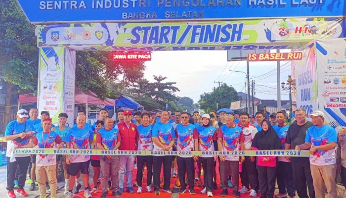1.300 Pelari Ramaikan Basel Run 2026 di Toboali, Bupati Bangka Selatan Lepas Start