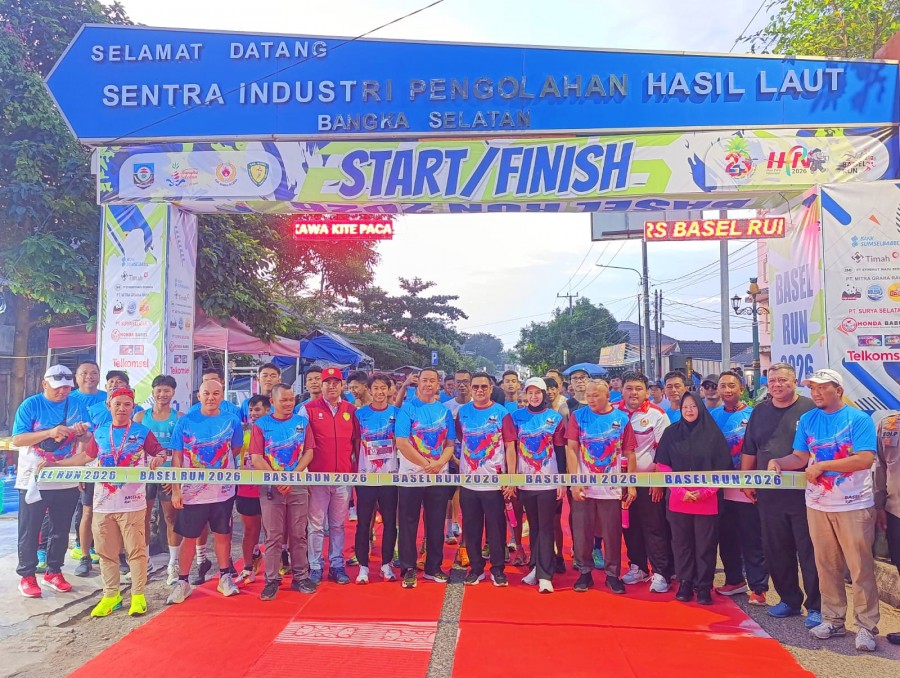 1.300 Pelari Ramaikan Basel Run 2026 di Toboali, Bupati Bangka Selatan Lepas Start