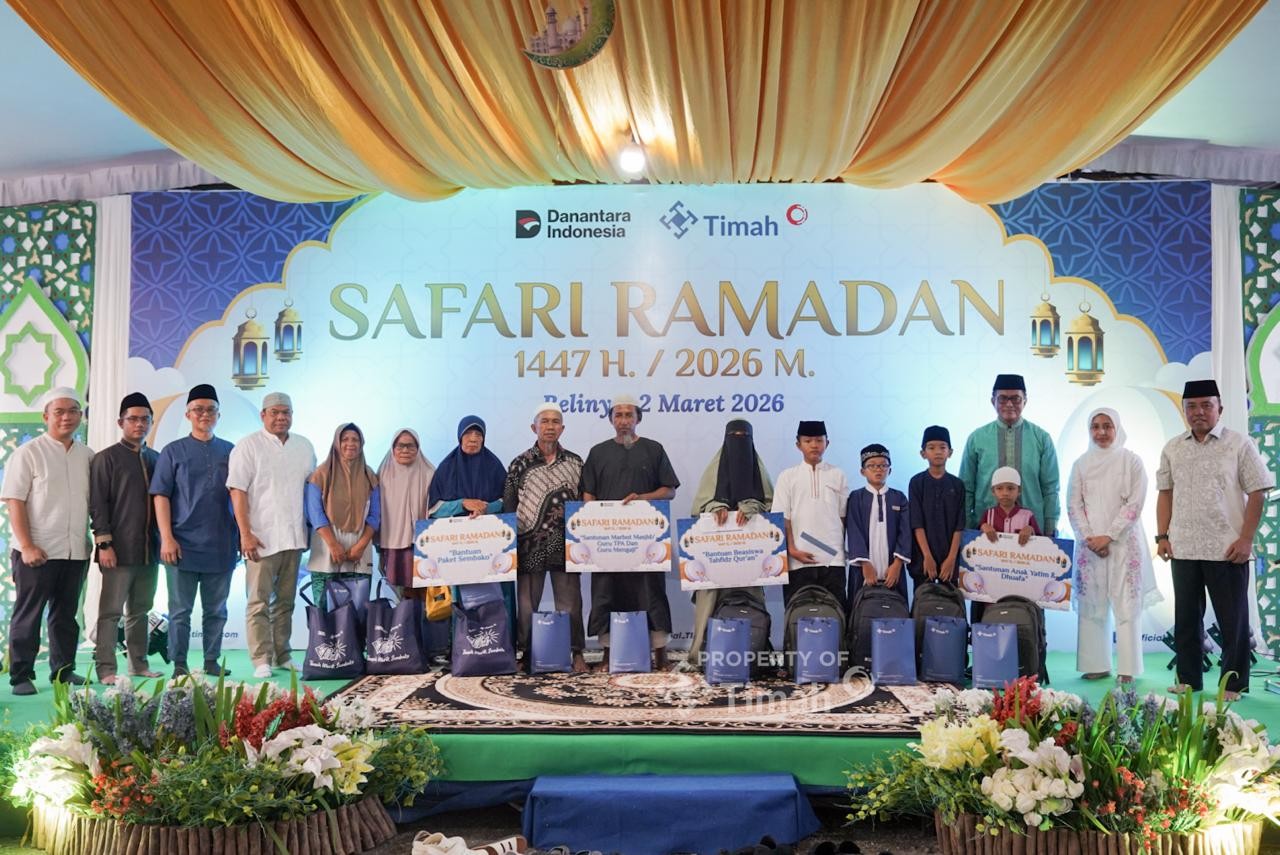 PT Timah Tbk Berbagi Kebahagiaan bersama Anak Yatim di Belinyu