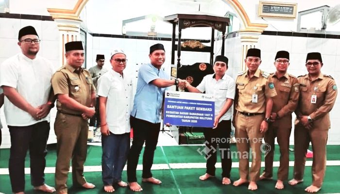 Gandeng Pemkab, PT Timah Bagikan Sembako untuk Warga Belitung