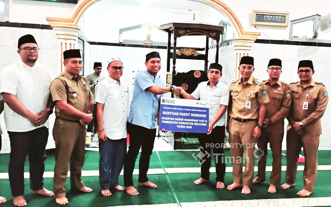 Gandeng Pemkab, PT Timah Bagikan Sembako untuk Warga Belitung