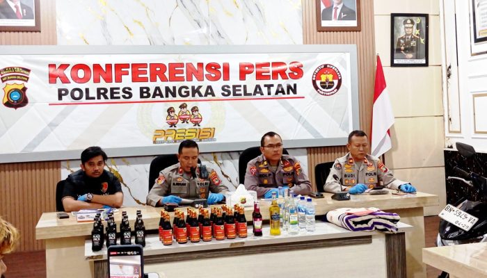 Polres Bangka Selatan Ungkap 8 Kasus Kriminal, 12 Tersangka Diamankan dalam Operasi Pekat Menumbing 2026