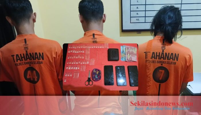 3 Pengedar Sabu di Desa Rajik Digulung Satresnarkoba Polres Basel, Salah Satunya Residivis