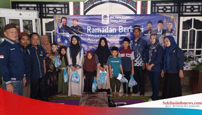 Ramadan Berbagi, NasDem Bangka Selatan Santuni 30 Anak Yatim dan Tebar Ratusan Takjil