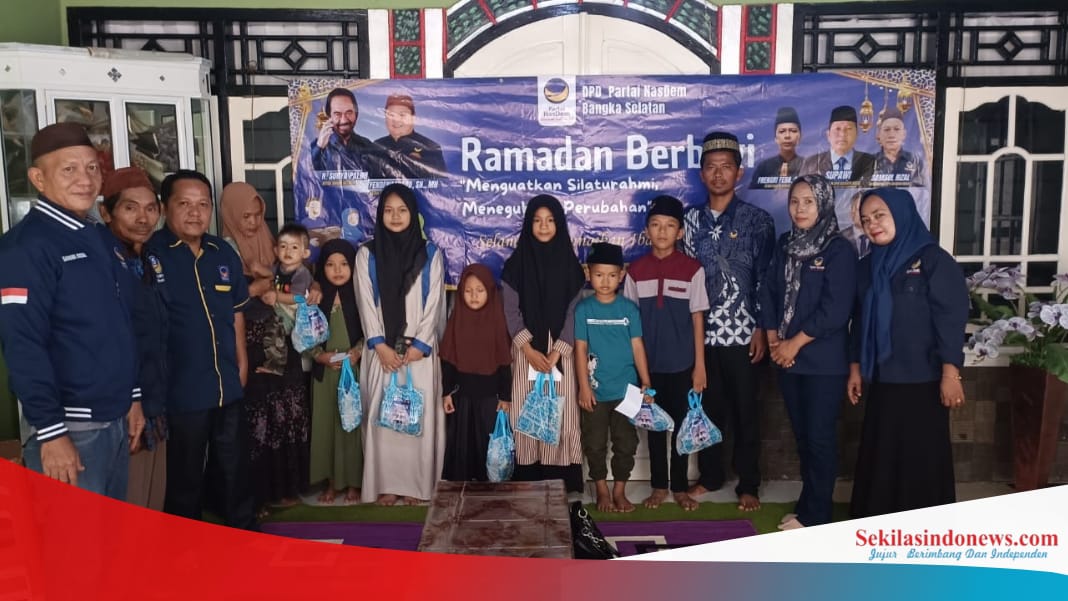 Ramadan Berbagi, NasDem Bangka Selatan Santuni 30 Anak Yatim dan Tebar Ratusan Takjil