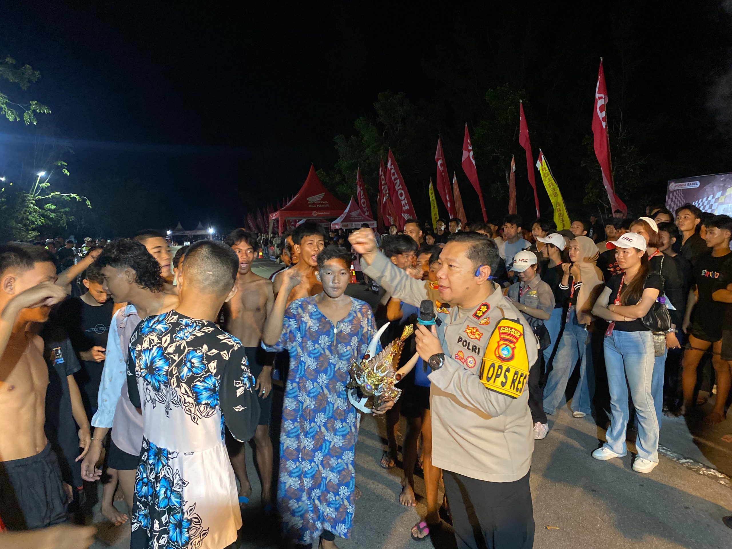 Cegah Balap Liar, Polres Basel dan Honda Babel Gelar Vario Berlari, 175 Peserta Jadi ‘Mendadak Atlet’