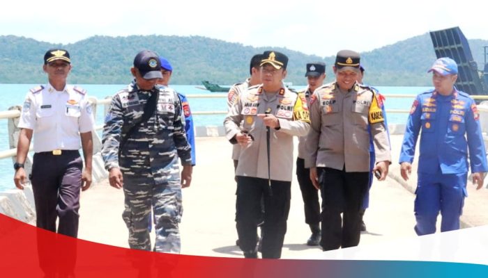 Jelang Arus Mudik Lebaran, Kapolres Bangka Selatan Tinjau Pos Terpadu Sadai
