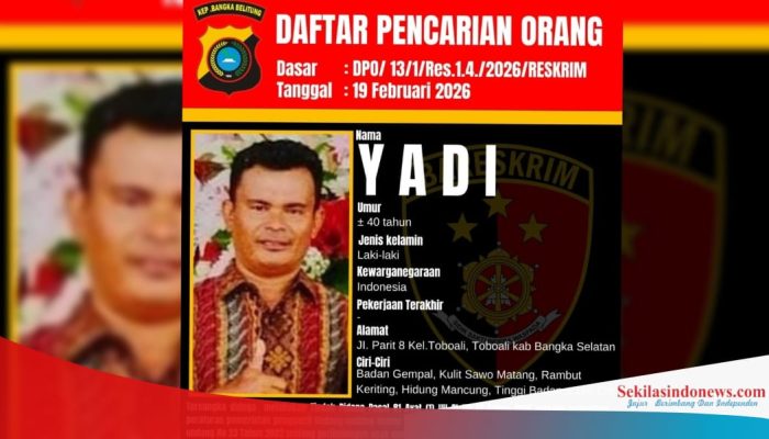 Buron Kasus Kekerasan Seksual Anak, Polres Bangka Selatan Tetapkan Sukmiyadi Alias Yadi sebagai DPO