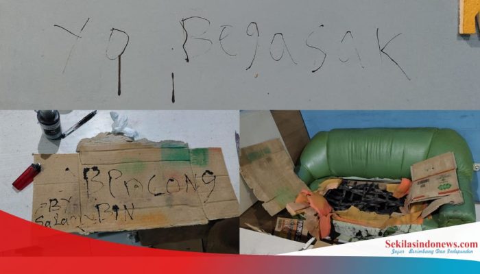 Teror di Kantor PWI Babel, Pintu Dijebol, Barang Dirusak, Muncul Tulisan “YO BEGASAK”