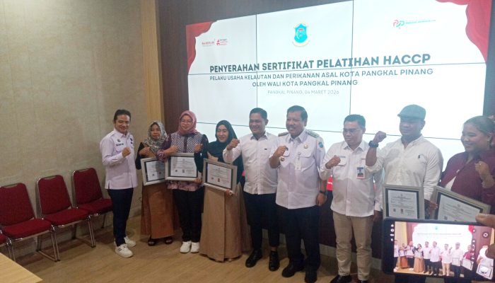 9 UMKM Pangkalpinang Kantongi HACCP, Produk Perikanan Siap Tembus Pasar Global
