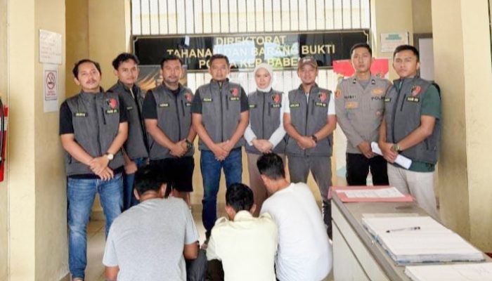 Polda Babel menahan pelaku kekerasan terhadap wartawan di gudang PT PMM