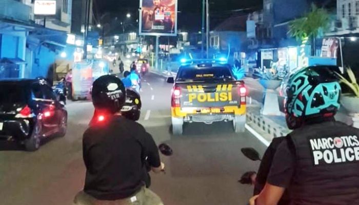 Polres Bangka Selatan Intensifkan Patroli Malam di Toboali, Antisipasi Kejahatan Jelang Idul Fitri