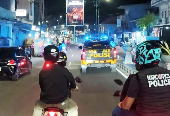 Polres Bangka Selatan Intensifkan Patroli Malam di Toboali, Antisipasi Kejahatan Jelang Idul Fitri