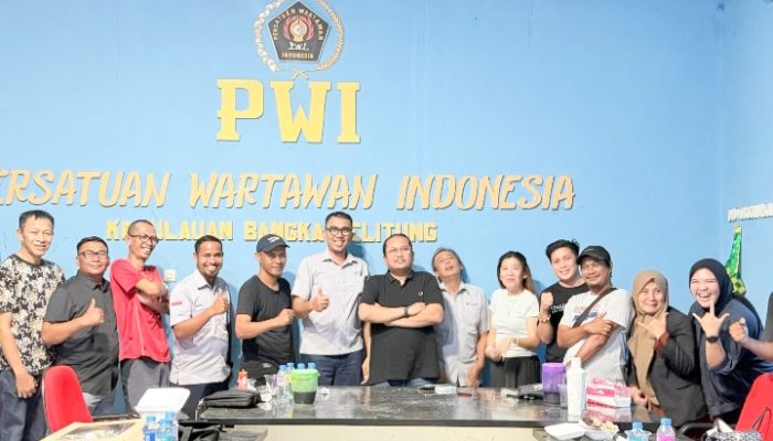 Silaturahmi sekaligus dukungan pemulihan pasca insiden pembobolan sekretariat PWI Babel