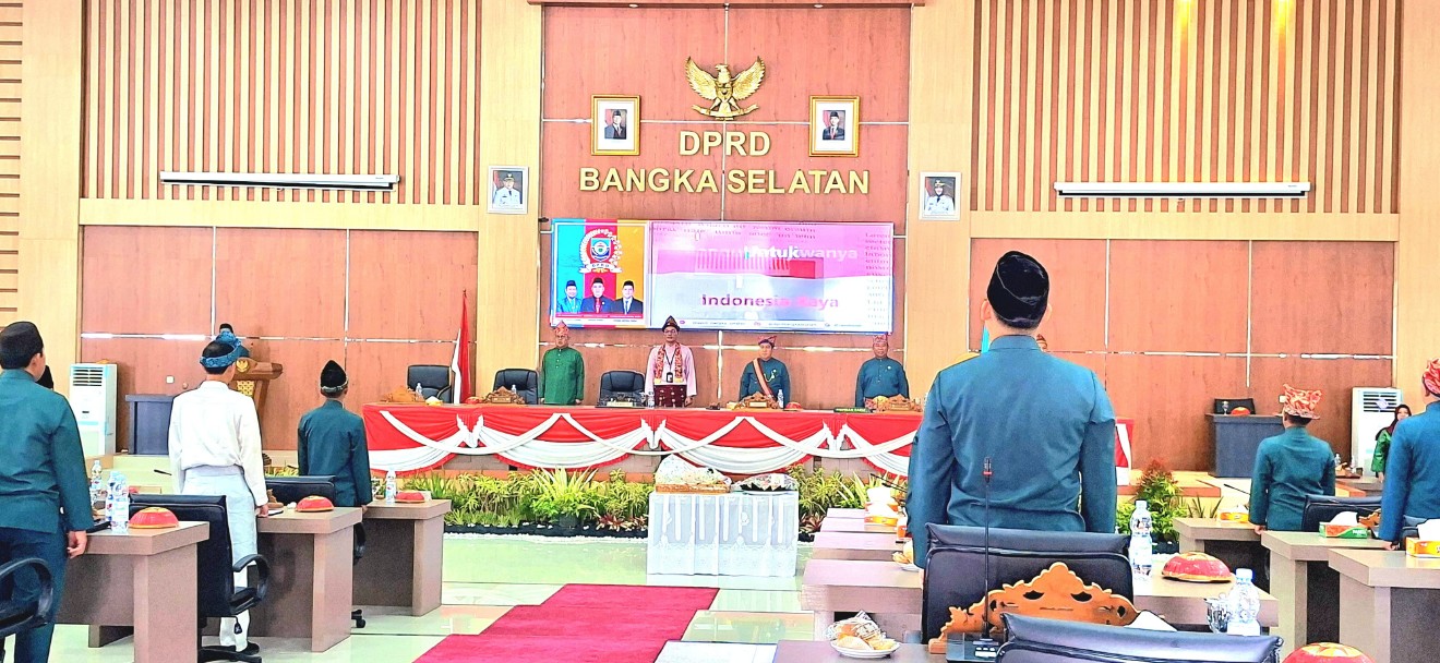 Bupati Riza Herdavid Ajak Perkuat Persatuan di Rapat Paripurna Hari Jadi Kabupaten Bangka Selatan