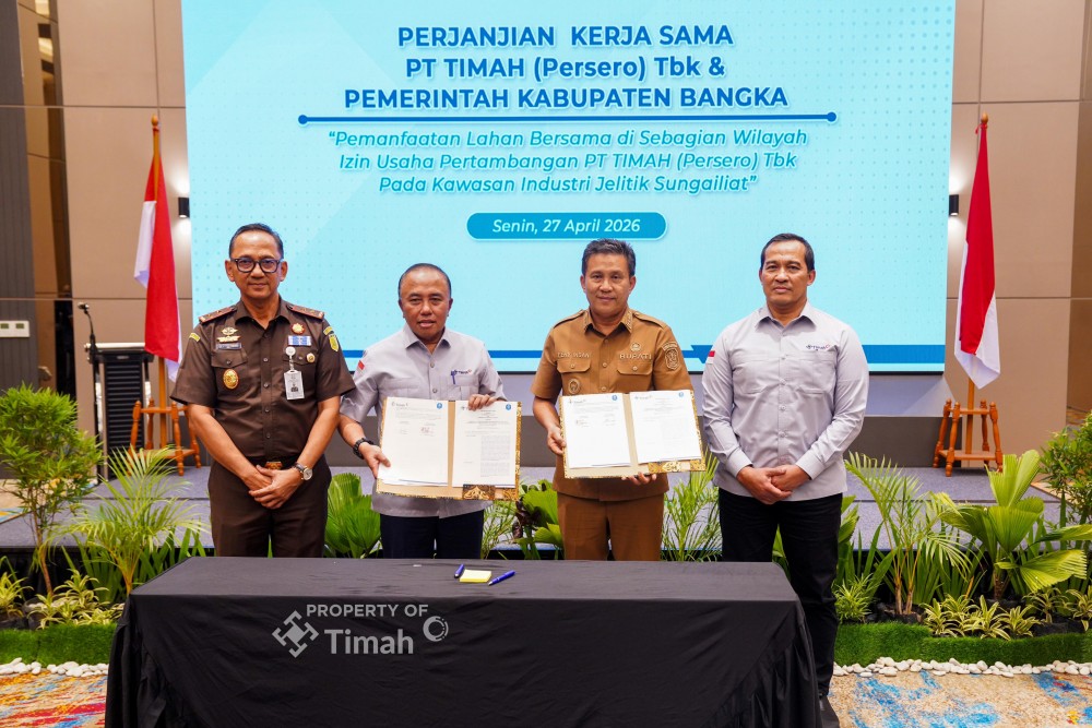 PT TIMAH dan Pemkab Bangka Sepakati Pemanfaatan Lahan Bersama di Kawasan Jelitik