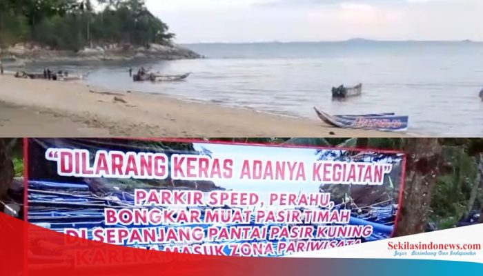 Spanduk Larangan Tak Bertaji, Speed Boat Tambang Bebas Hilir Mudik di Pantai Pasir Kuning