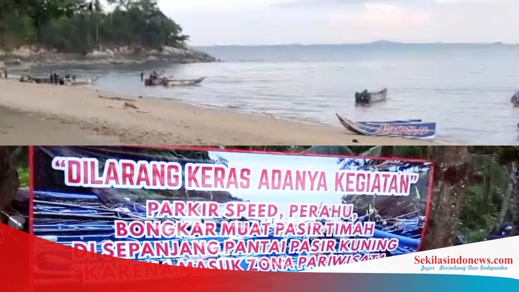 Spanduk Larangan Tak Bertaji, Speed Boat Tambang Bebas Hilir Mudik di Pantai Pasir Kuning
