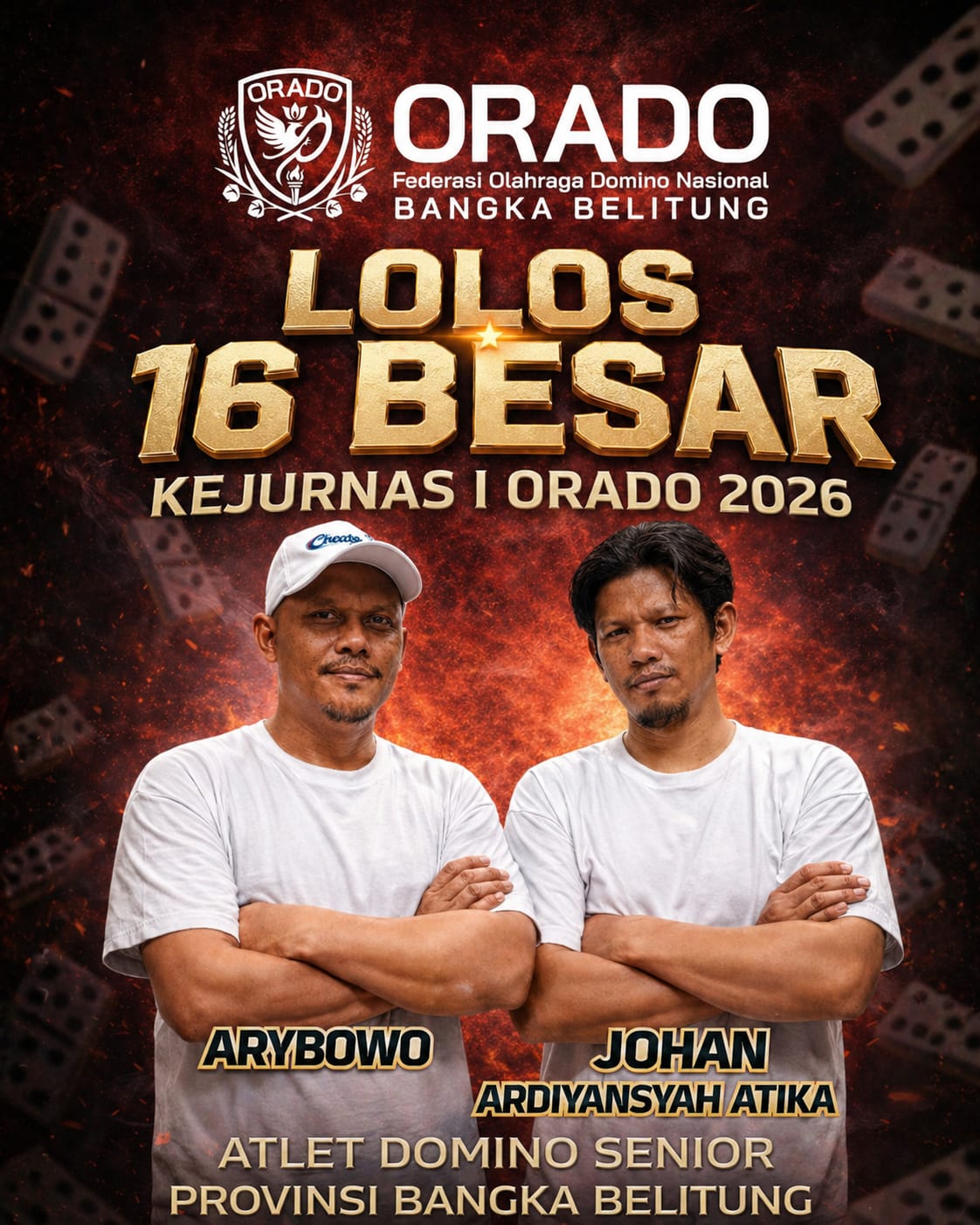 Empat Atlet Domino Babel Tembus 16 Besar Kejurnas Orado