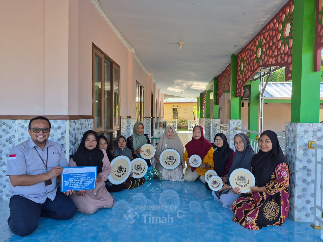 Dukung Pelestarian Seni Rebana, PT Timah Bantu Grup AS-Saaddah Desa Lalang Belitung Timur