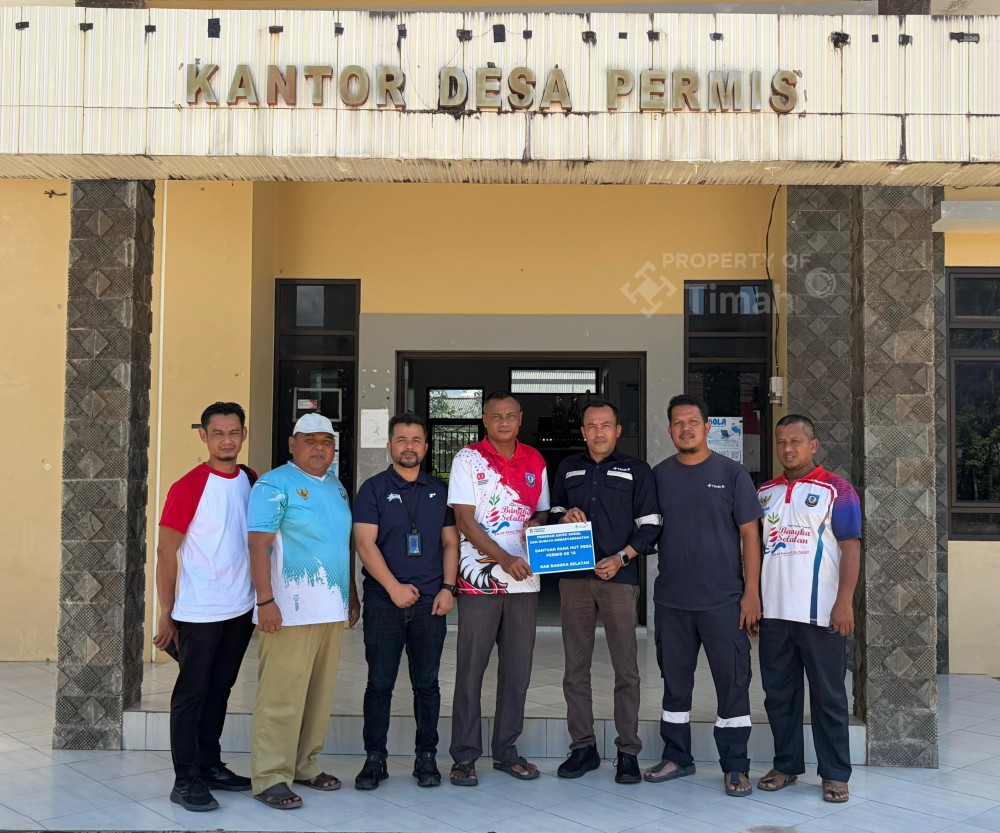 Bersama Masyarakat Desa Permis, PT Timah Dukung Turnamen Voli dan Jalan Santai Warga