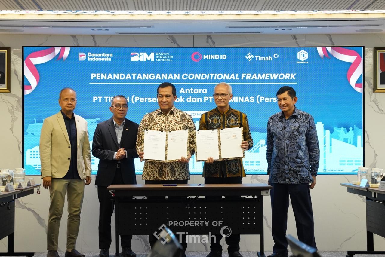 PT Timah dan Perminas Teken Kerja Sama Strategis, Slag Timah dan Rare Earth Siap Diolah