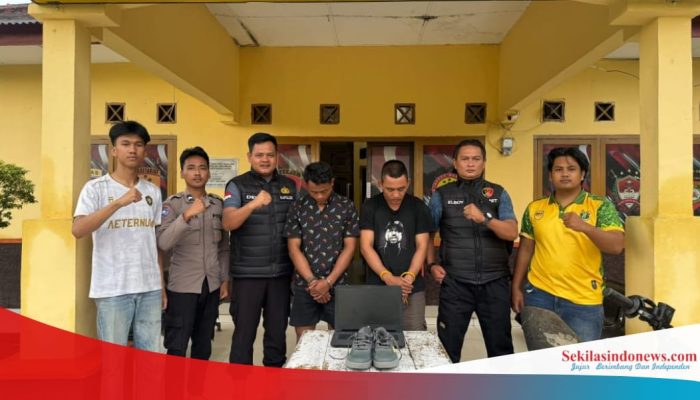 Curi Laptop di Tambak Udang, Residivis Narkoba dan Rekannya Diringkus Polsek Tempilang
