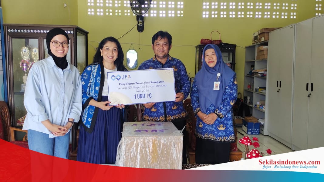 JFX Salurkan Bantuan Komputer untuk Sekolah dan Hewan Kurban di Bangka Belitung