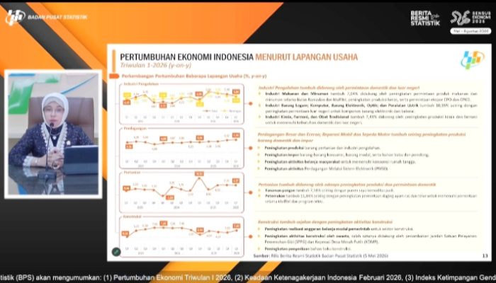 Industri Manufaktur Jadi Tulang Punggung Pertumbuhan Ekonomi RI di Triwulan I 2026
