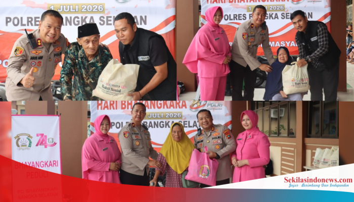Polres Basel Salurkan 125 Paket Sembako dan Tongkat untuk Lansia di Hari Bhayangkara ke-80