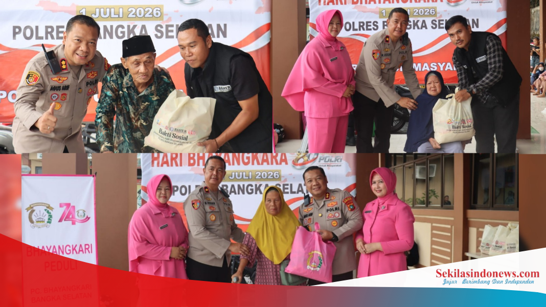 Polres Basel Salurkan 125 Paket Sembako dan Tongkat untuk Lansia di Hari Bhayangkara ke-80