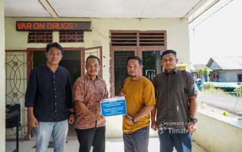 PT Timah Perkuat Kamtibmas Desa Tanjung Gunung Lewat Bantuan Poskamling