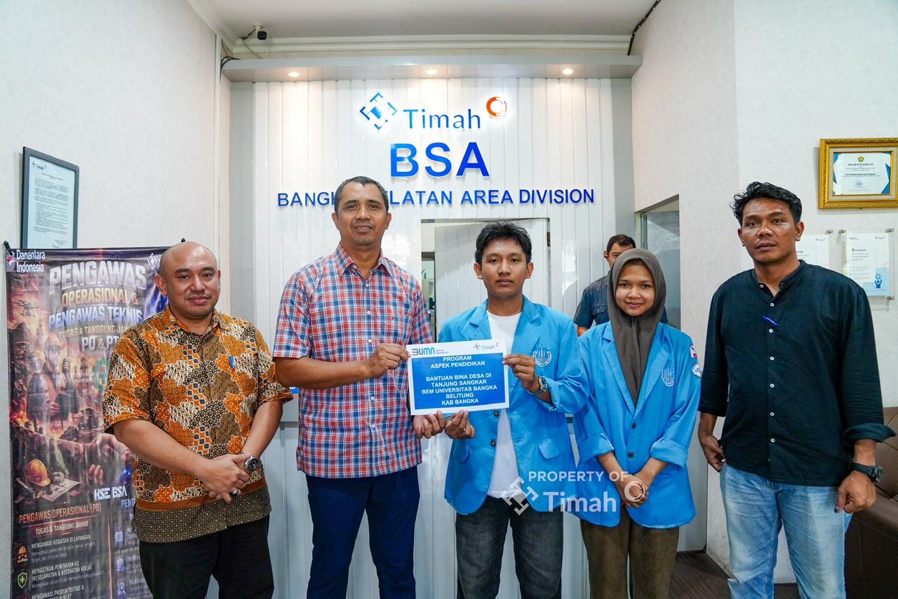 PT Timah Dukung BEM UBB Jalankan Program Bina Desa di Bangka Selatan