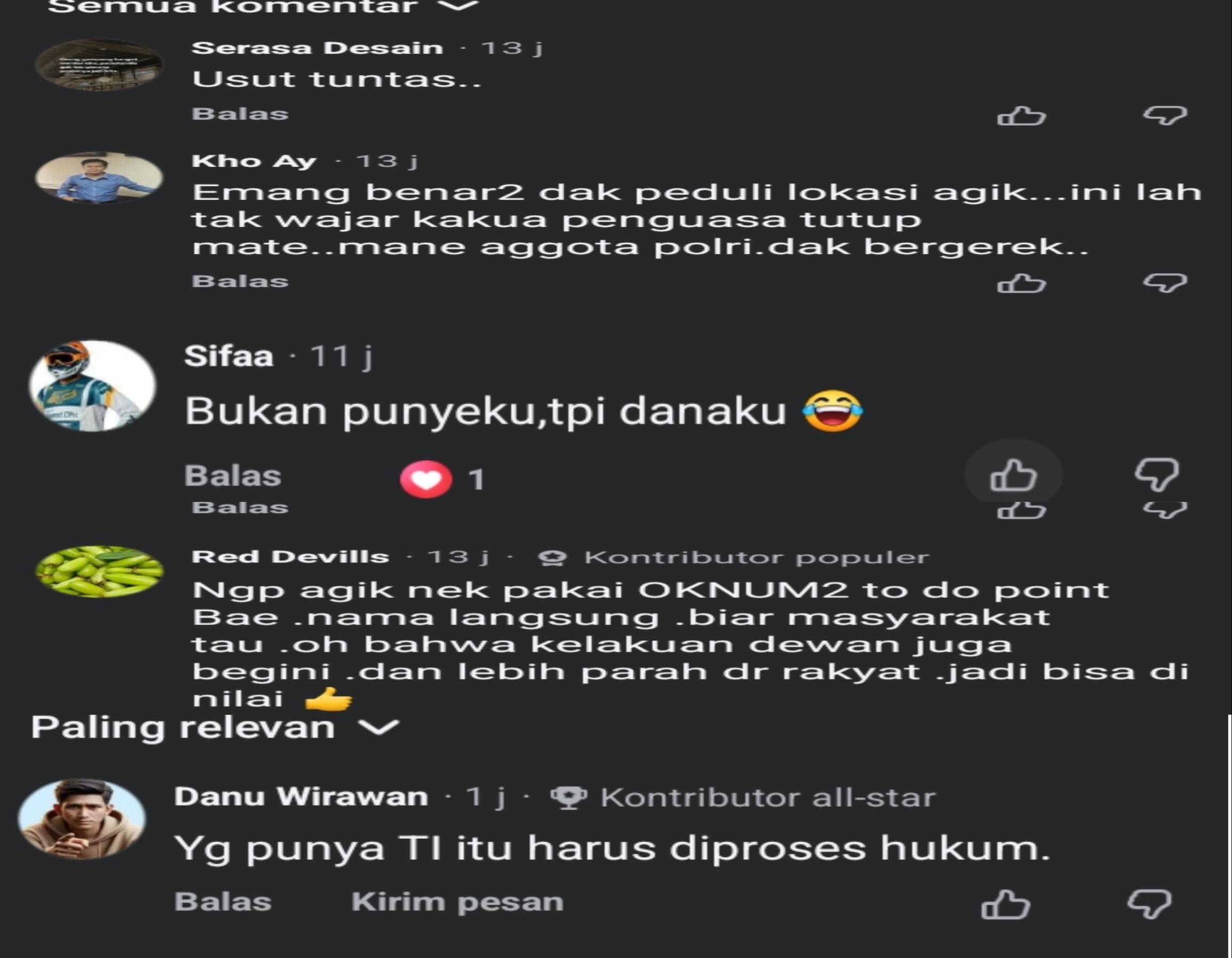 Suara Netizen: Minta Tambang Ilegal yang Kepung Perkantoran Pemkab Basel Diproses Hukum