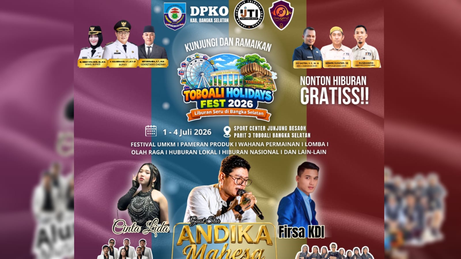 IJTI dan Pemkab Basel Gelar Toboali Holidays Fest 2026, Hadirkan Andika Mahesa
