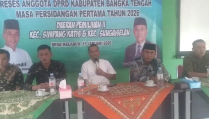 Reses di Desa Melabun, DPRD Bangka Tengah Fokus Sosialisasi Program Pertanian dan Serap Aspirasi Warga