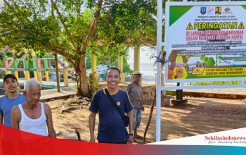 Dinas PUPR Basel Pasang Plang Larangan, Bangunan di Sempadan Pantai Siap-siap Ditertibkan