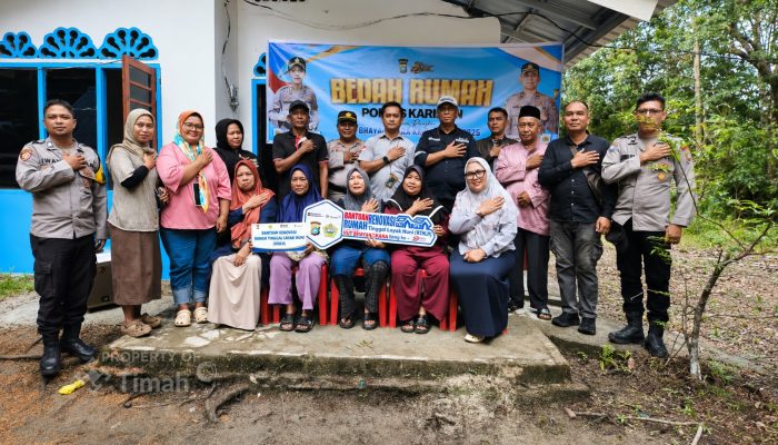 PT Timah dan Polres Karimun Renovasi Rumah Nelayan di Kundur Barat yang Nyaris Roboh