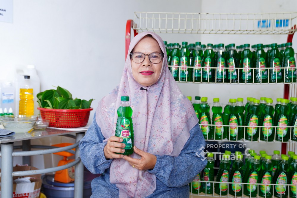 Berkat Pendampingan PT Timah, Sabun Cuci Piring Daun Sirih Bunda Fresh Siap Tembus Pasar Lebih Luas