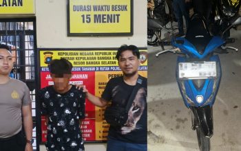 Kurang dari 24 Jam, Tim Buser Macan Selatan Ringkus Pelaku Curanmor di Depan Toko Grosir Aping