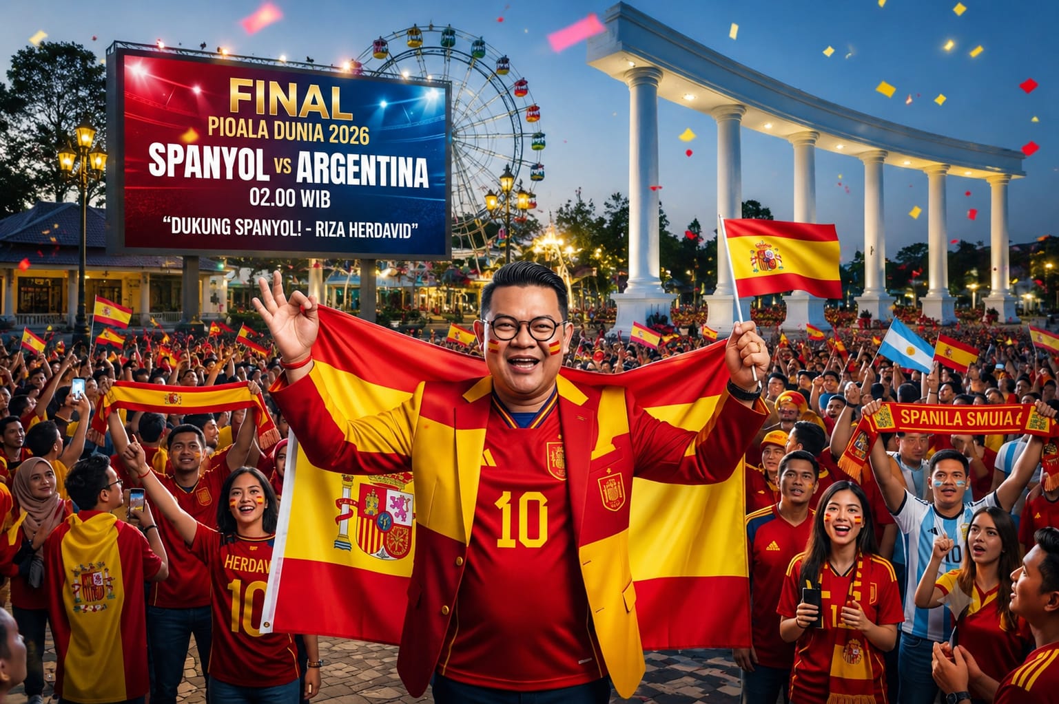 Ajak Warga Nobar Final Piala Dunia 2026, Bupati Bangka Selatan Prediksi Spanyol Taklukkan Argentina